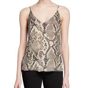 L’ Agence Gabriella Silk Cami in Natural Multi Python Size XS